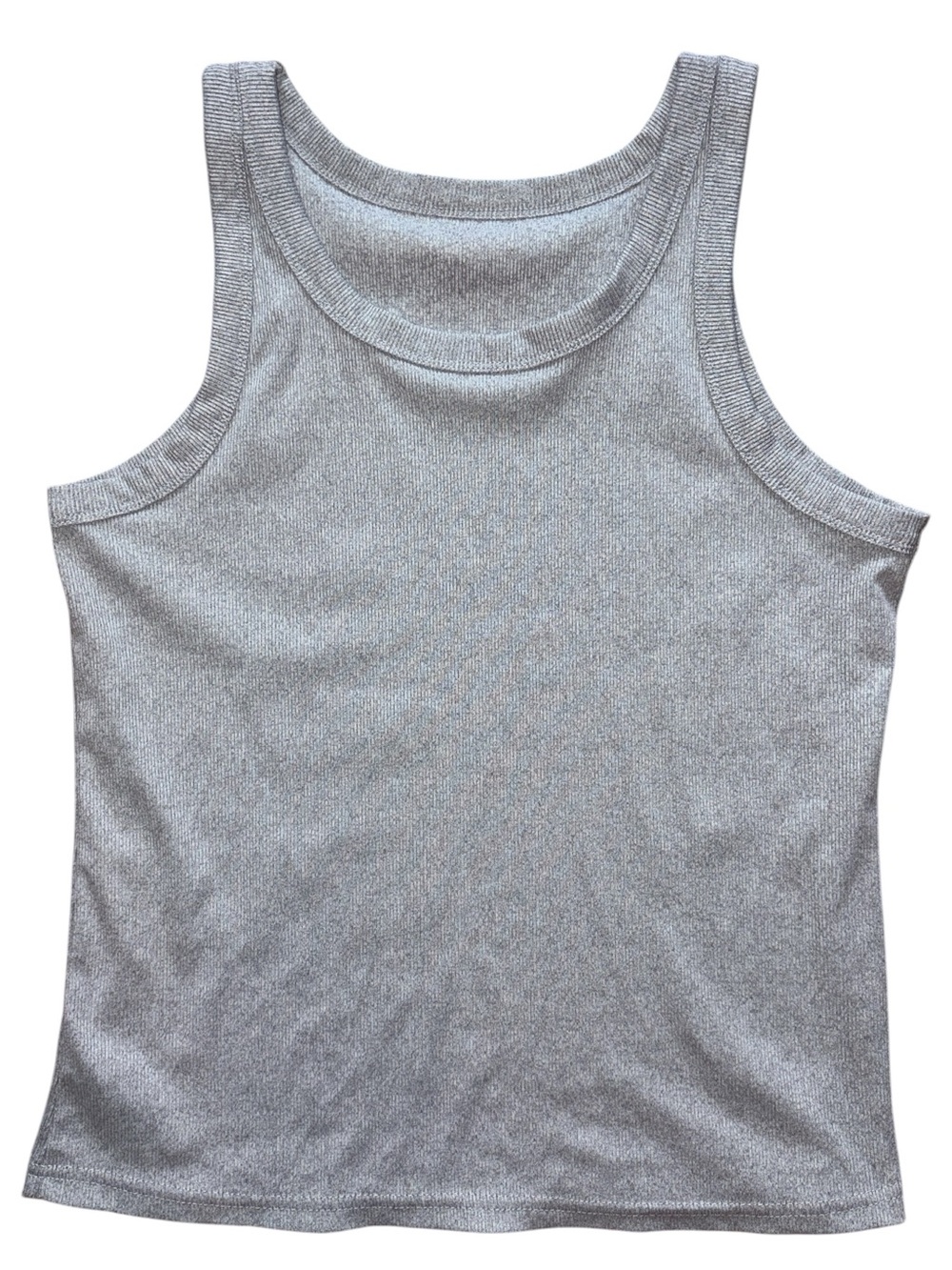 Women’s Basic Ribbed Tank Top — Light Gray